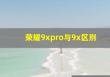 荣耀9xpro与9x区别