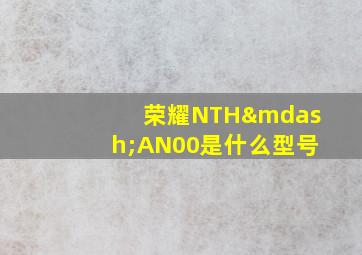 荣耀NTH—AN00是什么型号