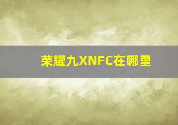 荣耀九XNFC在哪里