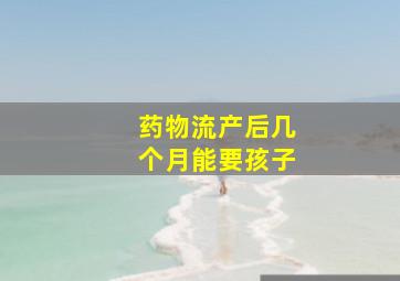 药物流产后几个月能要孩子