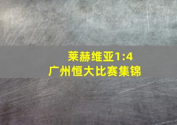 莱赫维亚1:4广州恒大比赛集锦