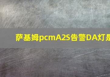 萨基姆pcmA2S告警DA灯是