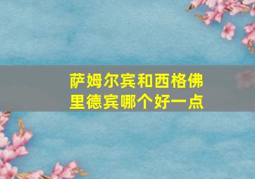 萨姆尔宾和西格佛里德宾哪个好一点