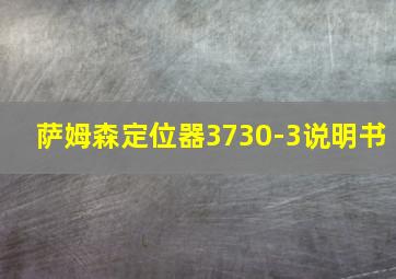 萨姆森定位器3730-3说明书