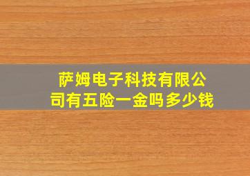 萨姆电子科技有限公司有五险一金吗多少钱