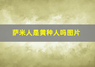 萨米人是黄种人吗图片