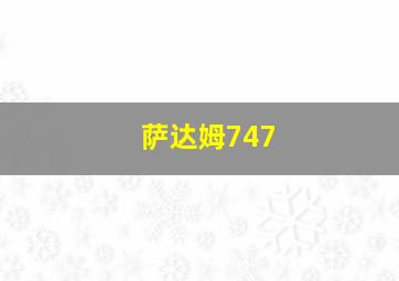 萨达姆747