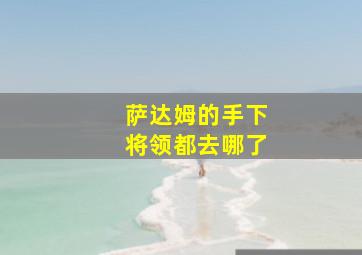 萨达姆的手下将领都去哪了