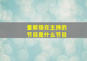 董卿现在主持的节目是什么节目