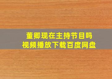 董卿现在主持节目吗视频播放下载百度网盘