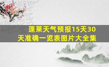 蓬莱天气预报15天30天准确一览表图片大全集