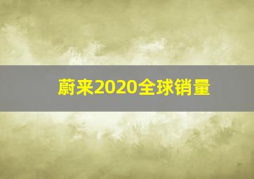 蔚来2020全球销量