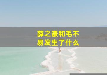 薛之谦和毛不易发生了什么