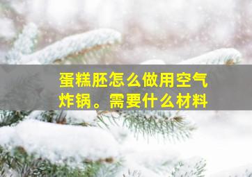 蛋糕胚怎么做用空气炸锅。需要什么材料