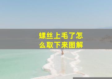 螺丝上毛了怎么取下来图解