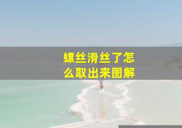 螺丝滑丝了怎么取出来图解