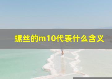 螺丝的m10代表什么含义