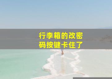 行李箱的改密码按键卡住了