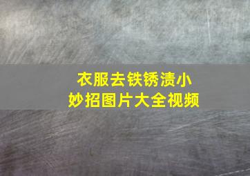 衣服去铁锈渍小妙招图片大全视频