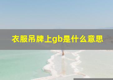 衣服吊牌上gb是什么意思