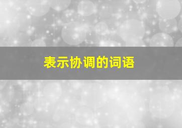 表示协调的词语