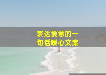 表达爱意的一句话暖心文案