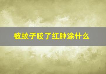 被蚊子咬了红肿涂什么