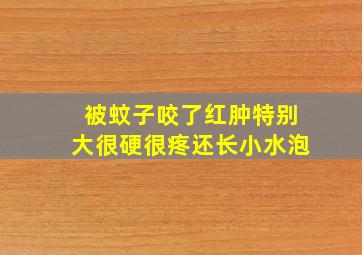 被蚊子咬了红肿特别大很硬很疼还长小水泡