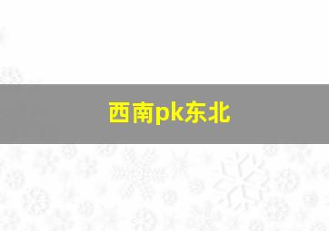 西南pk东北