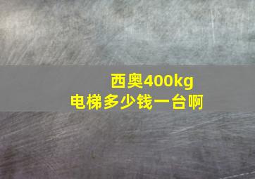 西奥400kg电梯多少钱一台啊