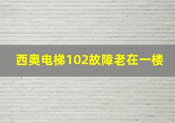 西奥电梯102故障老在一楼