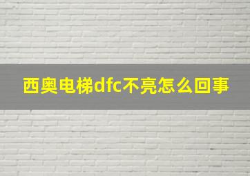 西奥电梯dfc不亮怎么回事