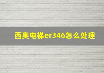 西奥电梯er346怎么处理