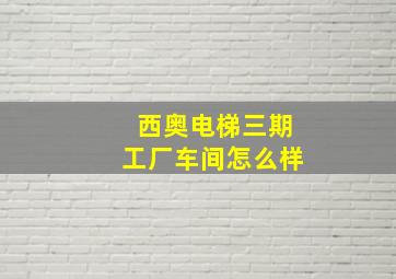 西奥电梯三期工厂车间怎么样