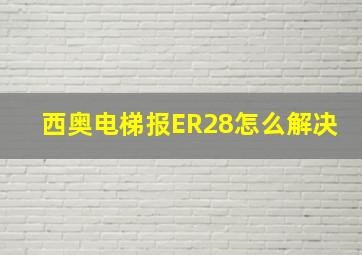 西奥电梯报ER28怎么解决