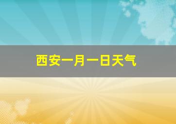 西安一月一日天气