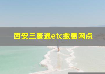 西安三秦通etc缴费网点