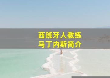 西班牙人教练马丁内斯简介