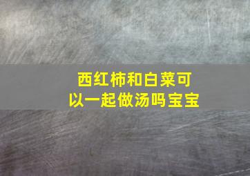 西红柿和白菜可以一起做汤吗宝宝