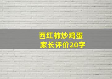 西红柿炒鸡蛋家长评价20字