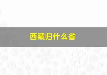 西藏归什么省