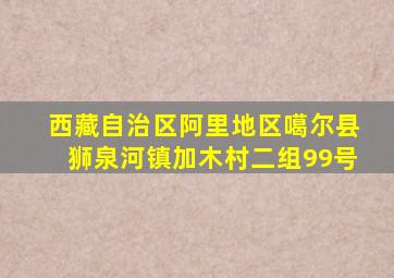 西藏自治区阿里地区噶尔县狮泉河镇加木村二组99号