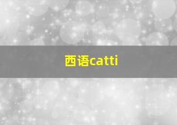 西语catti