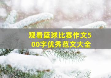 观看篮球比赛作文500字优秀范文大全