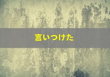 言いつけた