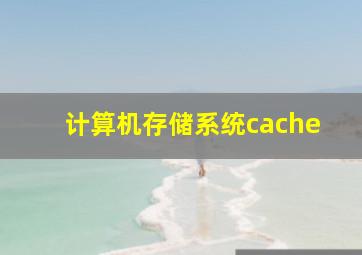 计算机存储系统cache