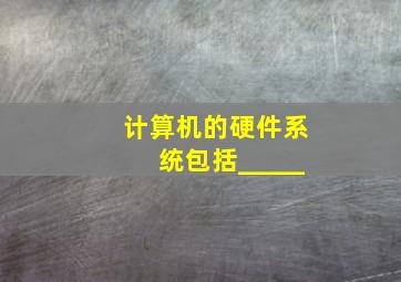 计算机的硬件系统包括_____