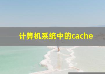 计算机系统中的cache