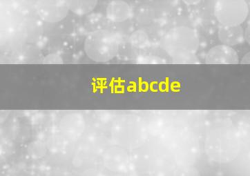 评估abcde