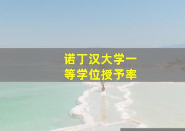 诺丁汉大学一等学位授予率